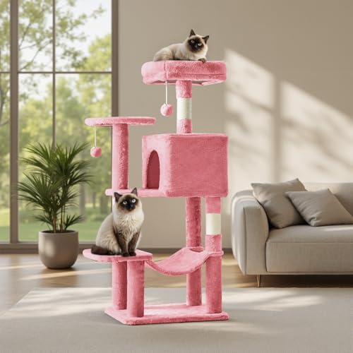 44 Inch Small Cat Tree Tower for Indoor Cats and Kittens by Aidoly