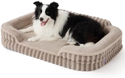 LE SURE Cute Cozy High Back Orthopedic L Plus Dog Bed by Lesure
