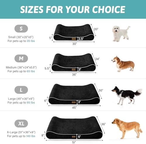 COZY KISS Orthopedic Dog Bed, for Large Dogs up to 90 lbs - Image 2