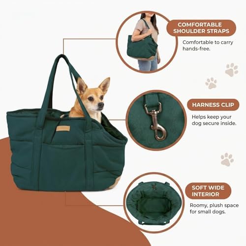 Plush Dog Purse Carrier for Small Dogs, Soft Tote - Image 5