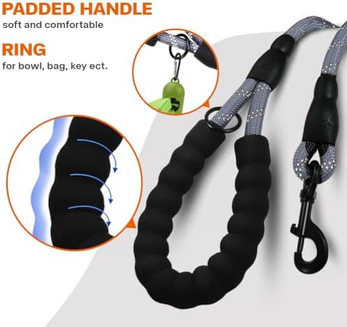 Taglory Rope Dog Leash for Small Medium Dogs, 4 FT Padded Handle - Image 4