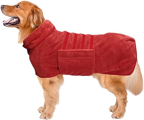 Geyecete Pineapple Grid Fast Drying Super Absorbent Dog Cat Bath Robe Towel by Geyecete