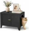 Metal Cat Litter Box Enclosure Furniture, Hidden Cat Washroom Cabinet by BIZOEIRON