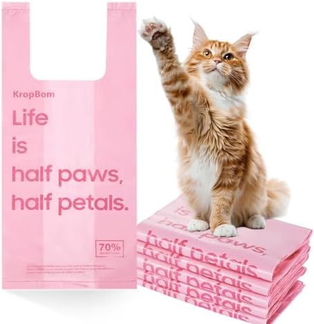 125 Count Cat Poop Bags Cherry Blossom Scented by KropBom