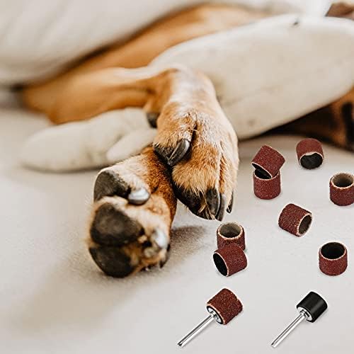 Leelosp 22Pcs Dog Nail Grinder Bands Drums, 1/2 Inch 60 Grit and 100 Grit - Image 5