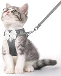 Cat Vest Harness and Leash Set, Escape Proof Kitten Harness Grey S by NCMAMA