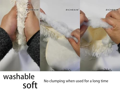 RICHRAIN Round Plush Cat Bed Insert Replacement Cat Tree Cushion - Image 6