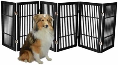 Urnporium Pet Dog Gate Freestanding, Strong Durable Folding Wooden Fence - Image 2