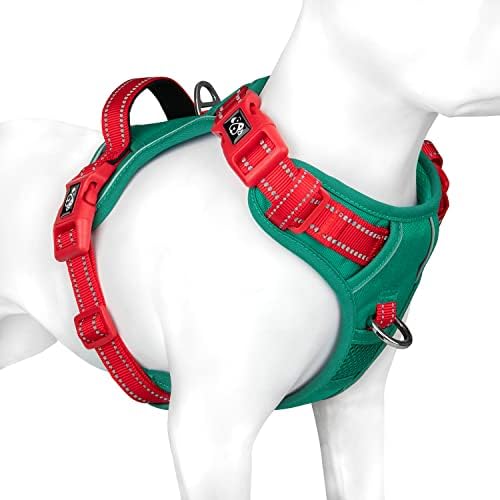 PHOEPET No Pull Dog Harness, Unique Colors Reflective Adjustable Dog Vest by PHOEPET