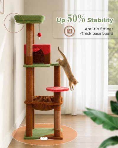 MUTTROS 45.7" Mushroom Cat Tree - Image 4