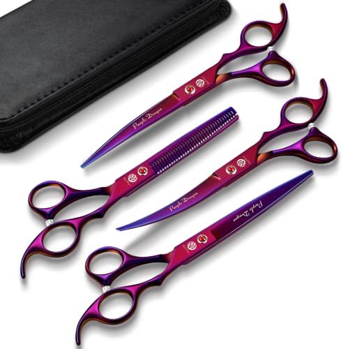Purple Dragon Dog Grooming Scissors Set by PurpleDragon