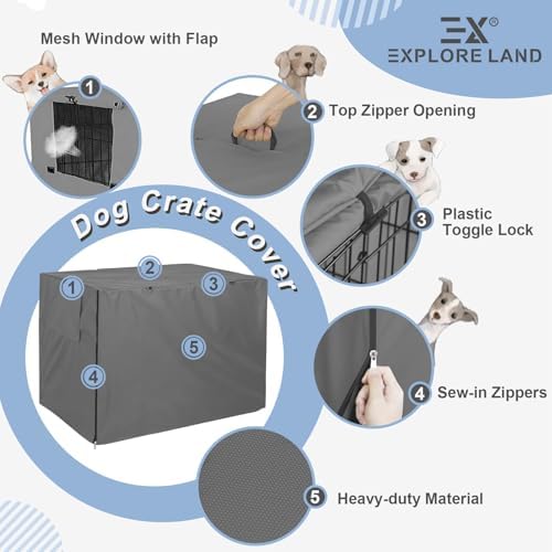 Explore Land Dog Crate Cover, 24 inches - Image 4
