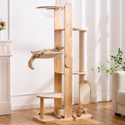 HITTITE Solid Wood Cat Tree Tower by HITTITE