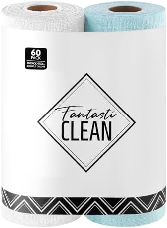 Fantasticlean Microfiber Cleaning Cloth Roll-60 Sheets by Fantasticlean
