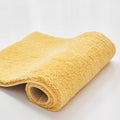 CozeCube Yellow Shaggy Bath Mat 24"x16" Non Slip Washable Rug by CozeCube