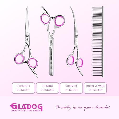 GLADOG Professional 5 in 1 Dog & Cat Grooming Scissors Set - Image 3