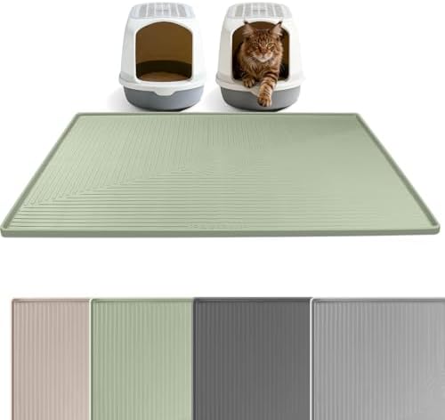 Silicone Cat Litter Mat 50" x 36" Cat Mat by Bartuke