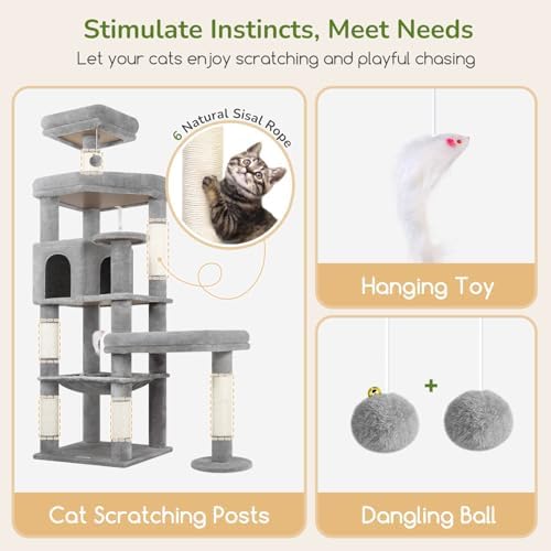 Globlazer 65in Sturdy Cat Tree Tower - Image 6