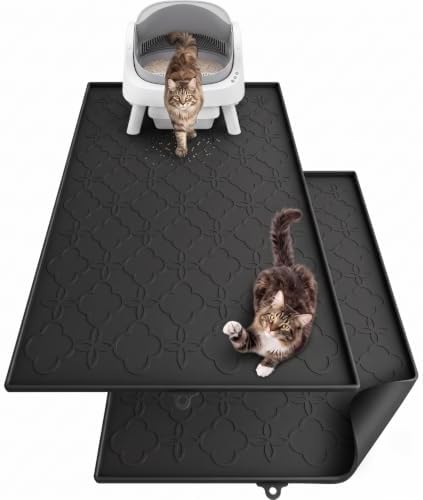 Pawtners Cat Litter Mat Extra Large 42" X 30", 2 Pack by Pawtners