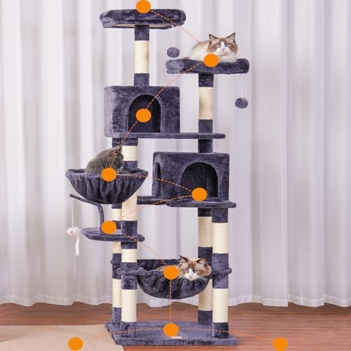 Heybly Cat Tree, 70 inches Tall Cat Tower - Image 5