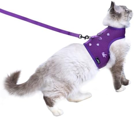 Cat Harness and Leash Set for Walking Escape Proof, Extra Large by YizhiMiaow