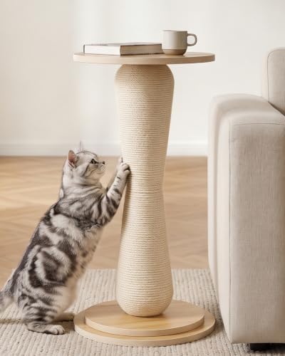 Odoland Cat Scratching Post for Indoor Cats, Large Sturdy Cat Scratcher by Odoland