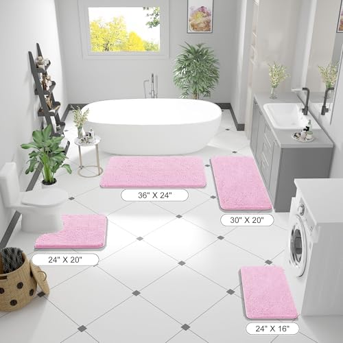 OLANLY Large Bathroom Rugs 40x32, Extra Soft Absorbent Chenille Bath Rugs - Image 2