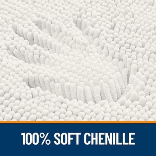 OLANLY Bathroom Runner Rugs 40x24, Extra Soft Absorbent Chenille Bath Rugs - Image 3