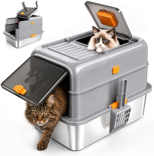 Stainless Steel Cat Litter Box by Unknown
