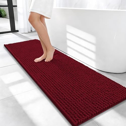 OLANLY Thick Chenille Bathroom Runner Rugs Mats 47x17 by OLANLY