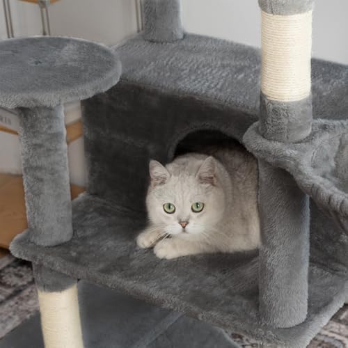 Multi-Level Cat Tree, 69 Inches Tall Cat Tower - Image 6