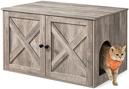 Feandrea Cat Litter Box Enclosure, End Table, 31.5 x 20.9 x 19.7 Inches by FeandreabySONGMICSHOME