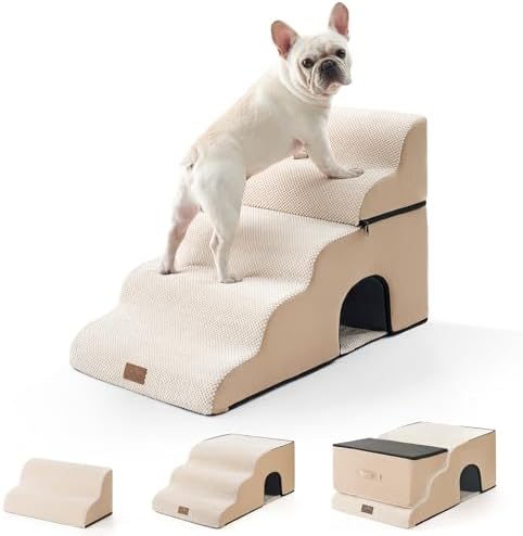COZY KISS Extra Wide Small Dog Stairs by COZYKISS