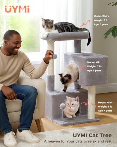 Small Cat Tree for Kittens, 32 in Cat Tower - Image 2