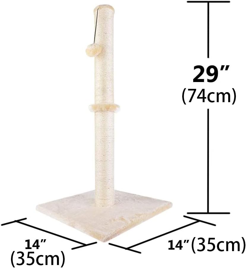 Dimaka 29" Height Tall Cat Scratching Post, Claw Scratcher - Image 2