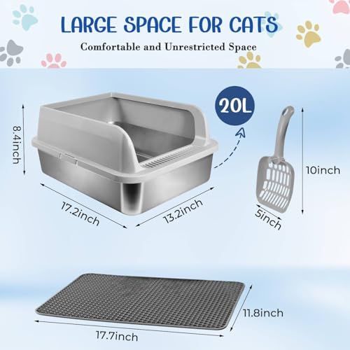 Stainless Steel Cat Litter Box, Kitty Litter Box - Image 2