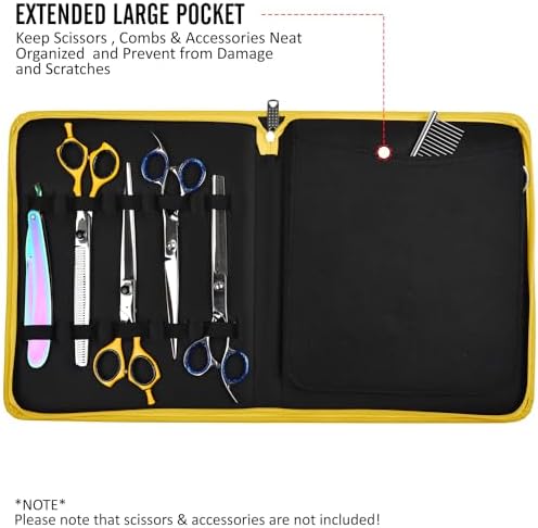 Leather Shear Cases for Hairstylist Holds 10 Grooming or Beauty Shears - Image 6