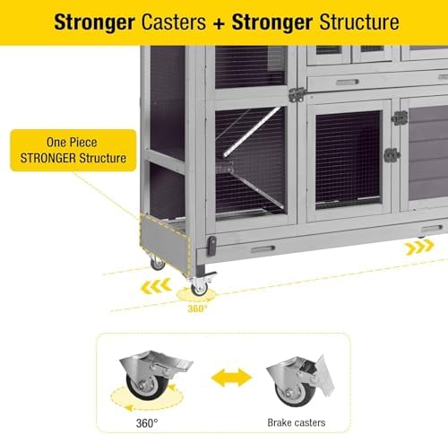 Aivituvin Two Story Rabbit Hutch Bunny Cage - Image 3