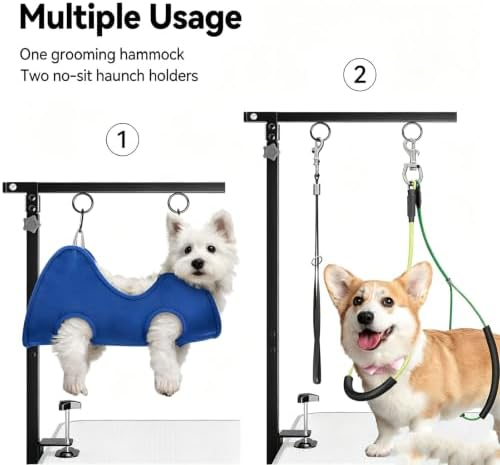 HEEPDD Foldable Dog Grooming Arm, Clamp and Safety Hammock - Image 5