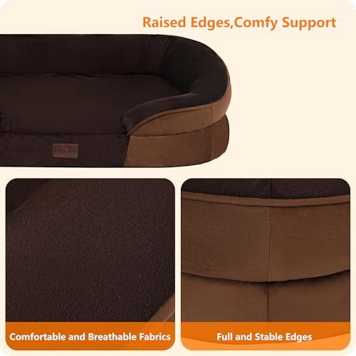 Dwanton Orthopedic Waterproof Medium Dog Bed Sofa, Gel Memory Foam - Image 5