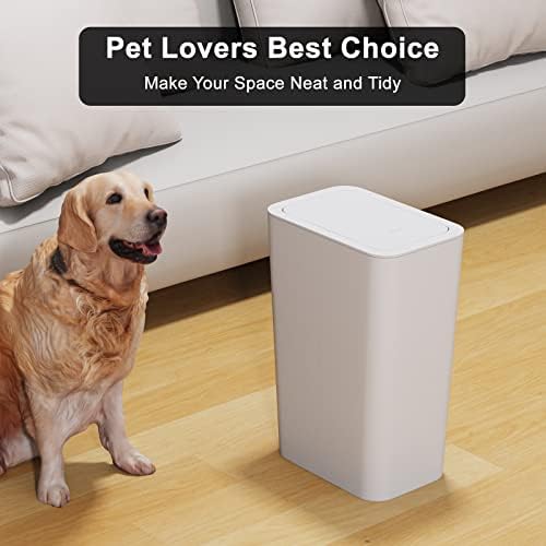 N. NETDOT 3 Pack 2.6 Gallon / 10L Bathroom Trash Can - Image 4