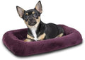 Patas Lague Small Dog Bed Bolster Pet Crate Mat 16''x12'' Taupe by PatasLague