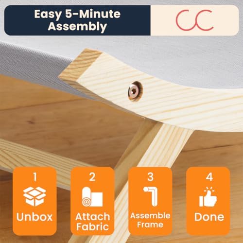 CallieCo Wooden Cat Hammock Bed Gray - Image 6
