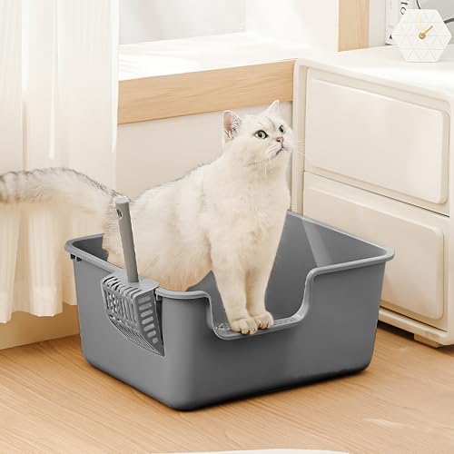 Extra Large Cat Litter Box – High-Sided Plastic Litter Box - Image 3