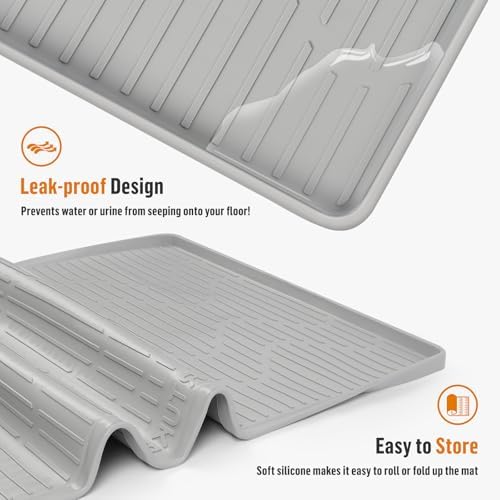 Silicone Cat Litter Box Mat 32"x 22" Extra Large Cat Rubber Mat - Image 5