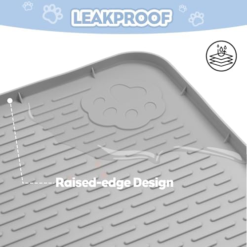 Kalolary Cat Litter Box Mats, Large 34" x 22" Silicone Cat Mat - Image 7