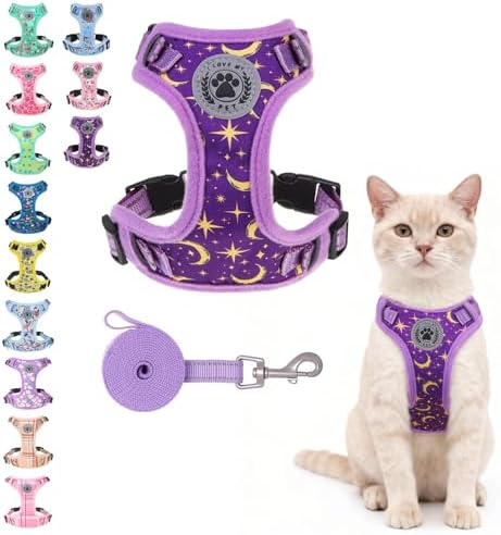 BEAUTYZOO Cat Harness and Leash Set, Escape Proof and Adjustable by BEAUTYZOO