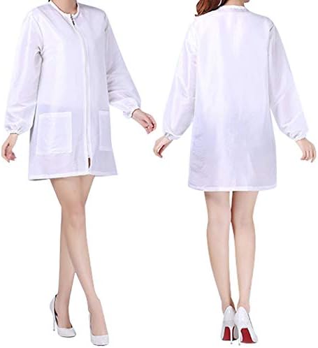 TOPTIE Salon Jacket with Long Sleeve, Unisex Satin Grooming Smock - Image 2