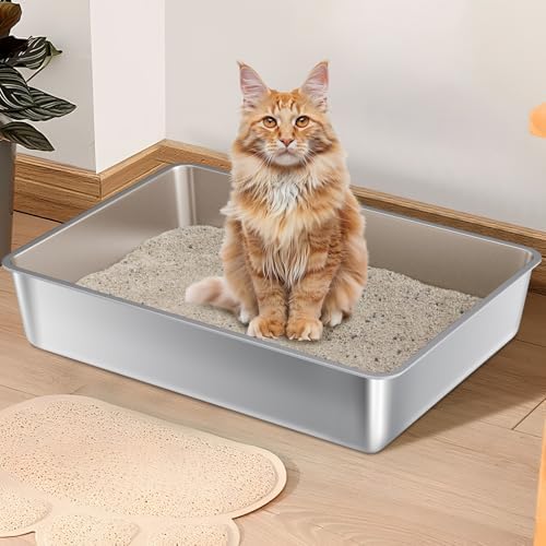 Stainless Steel Litter Box, Metal Cat Litter Box XXXL - Image 5