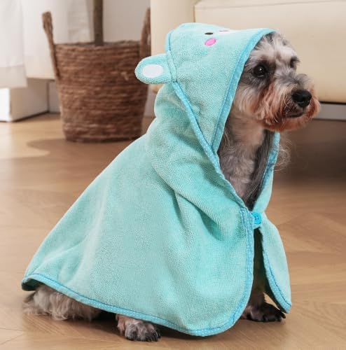 Dog Hooded Bathrobe Towel Fast Drying Absorbent Bath Warm Blanket - Image 3